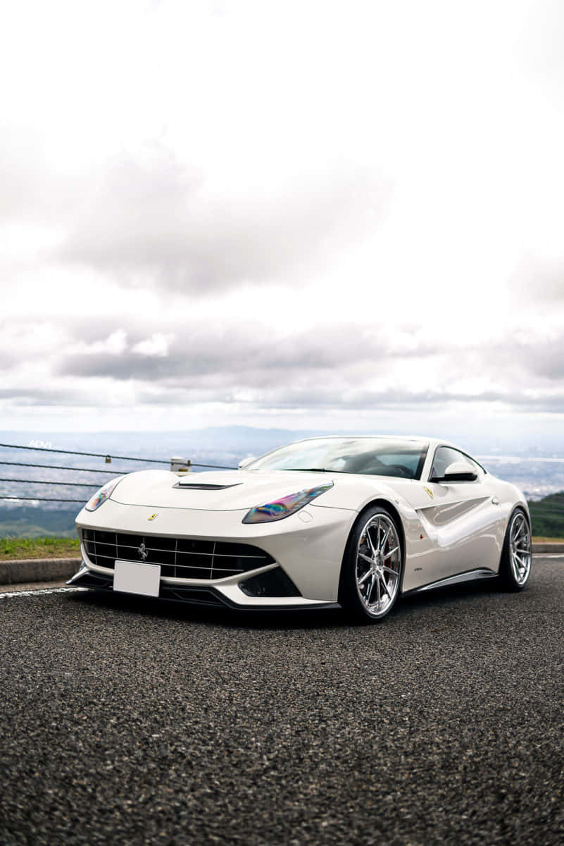 This White Ferrari iPhone Is Perfect For The Luxury Lover Wallpaper