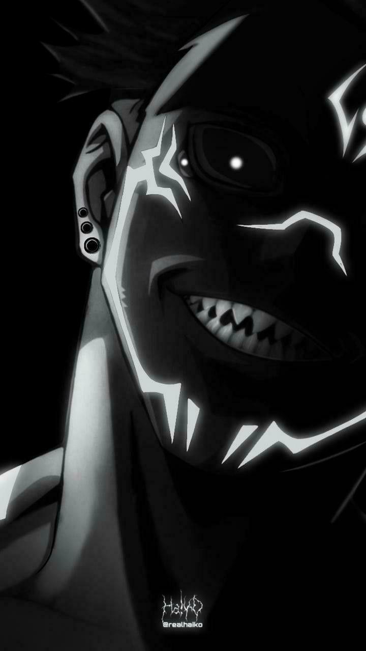 Sukuna Black And White Anime Shadow Cover Photo Cool