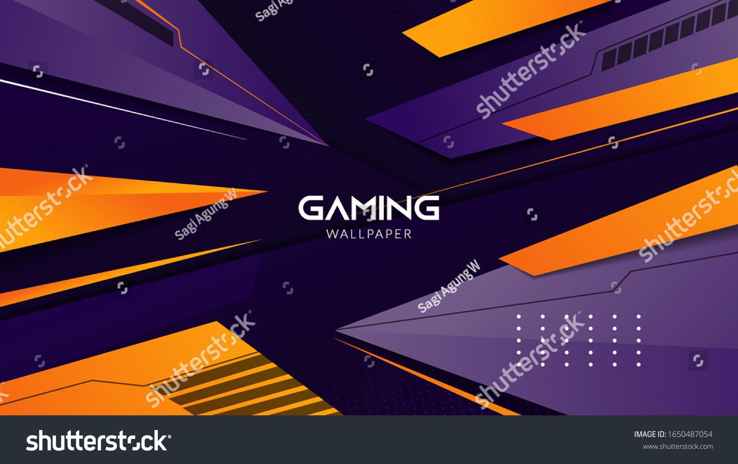 3d Modern Abstract Gaming Wallpaper Background Stock Vector