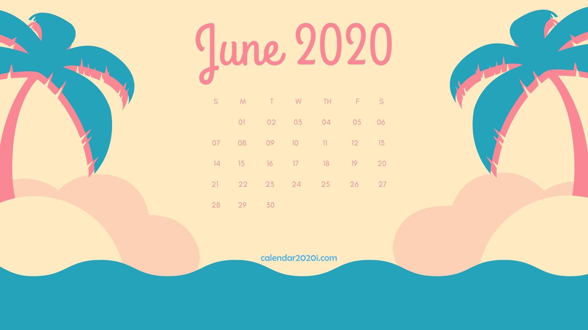 June Calendar Desktop Wallpaper In Printable