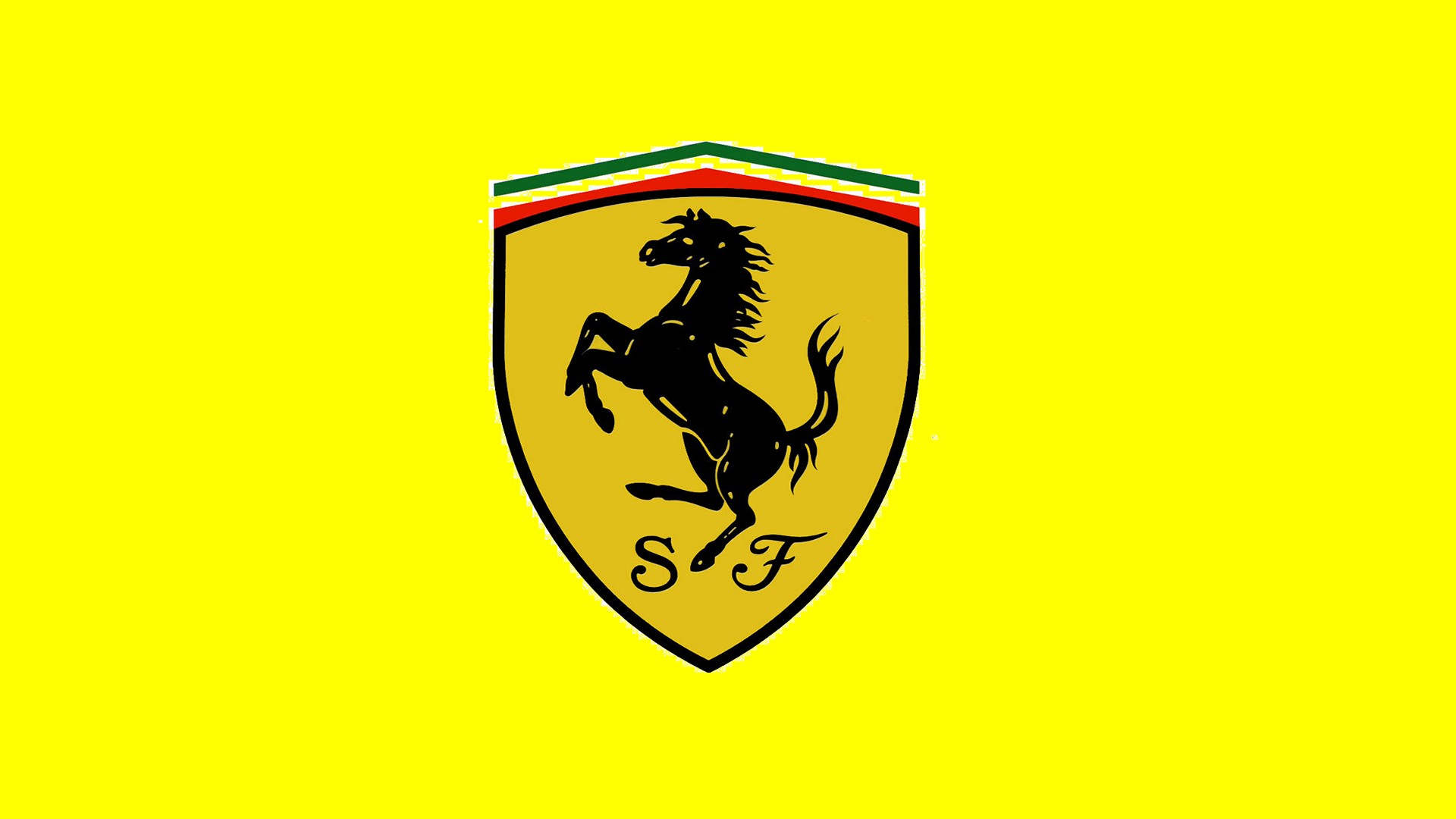 Scuderia Ferrari Logo Yellow Background HD Motorsport