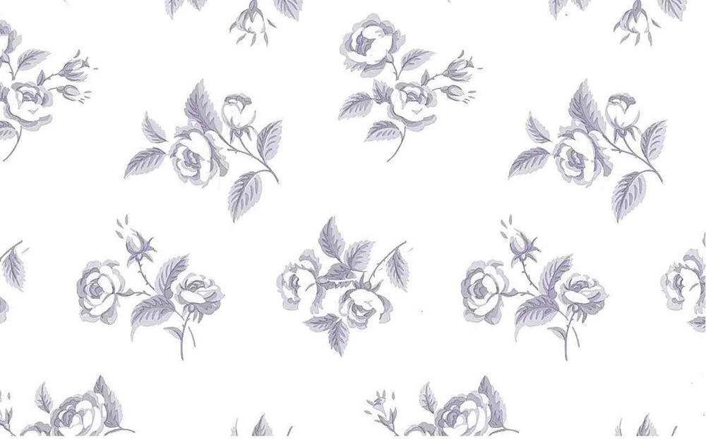 Lavender Roses Vintage Wallpaper Floral White Cottage Waverly