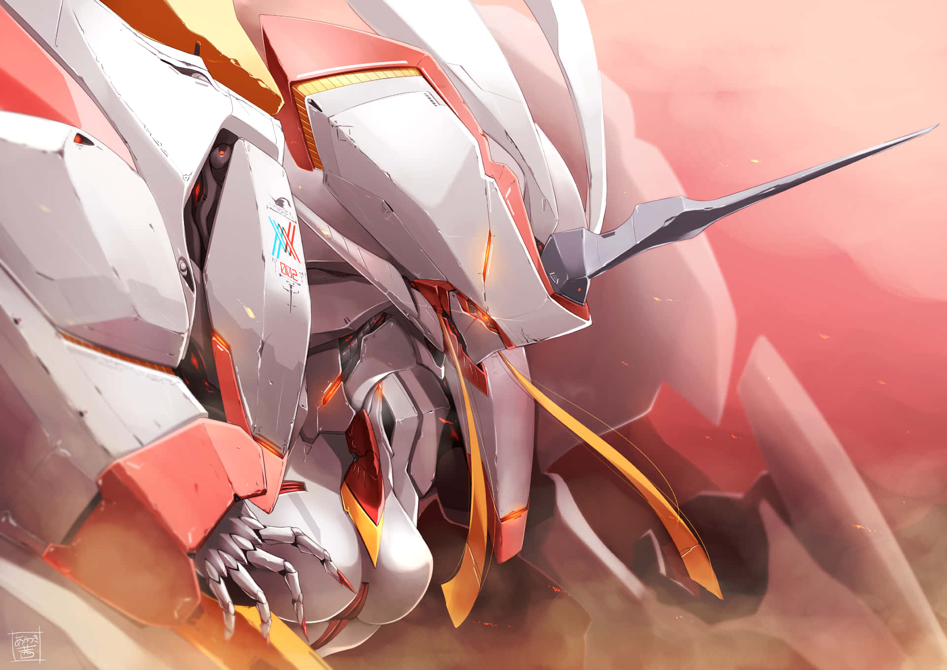 Childhood Friends Hiro And Zero Two Share A Stirring Moment In Wallpaper