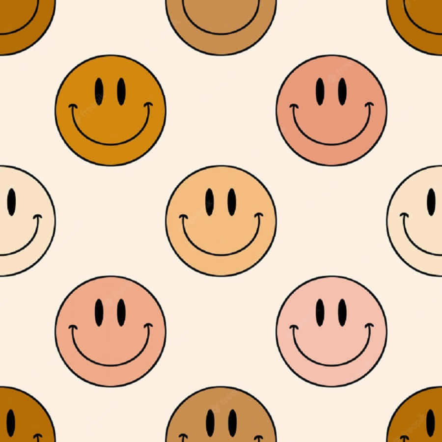 Preppy Smiley Face Background Wallpaper