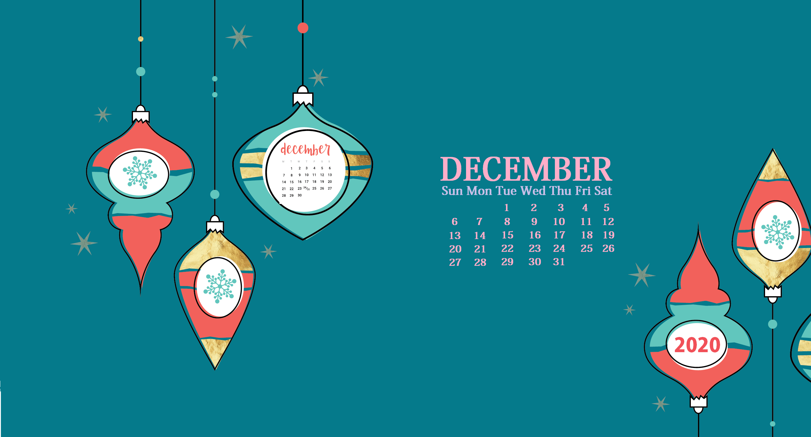 Best Floral December Calendar Cute Wallpaper For Desktop