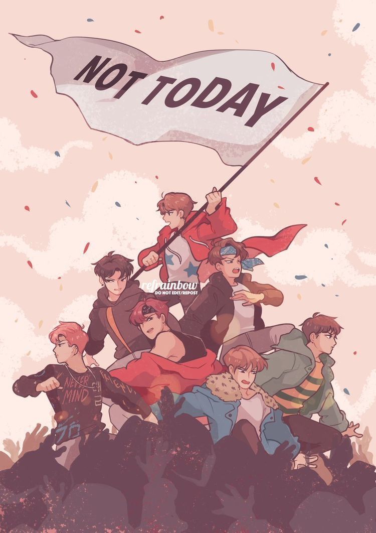 Bts Anime Computer Wallpaper On
