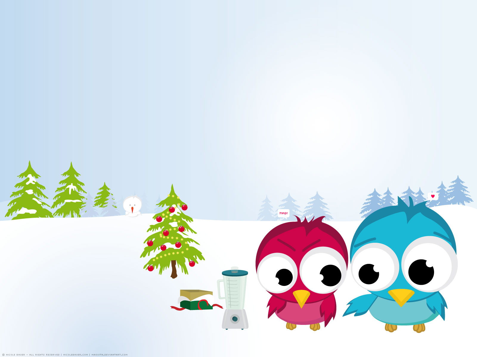 Funny Christmas Birds Wallpapers HD Wallpapers
