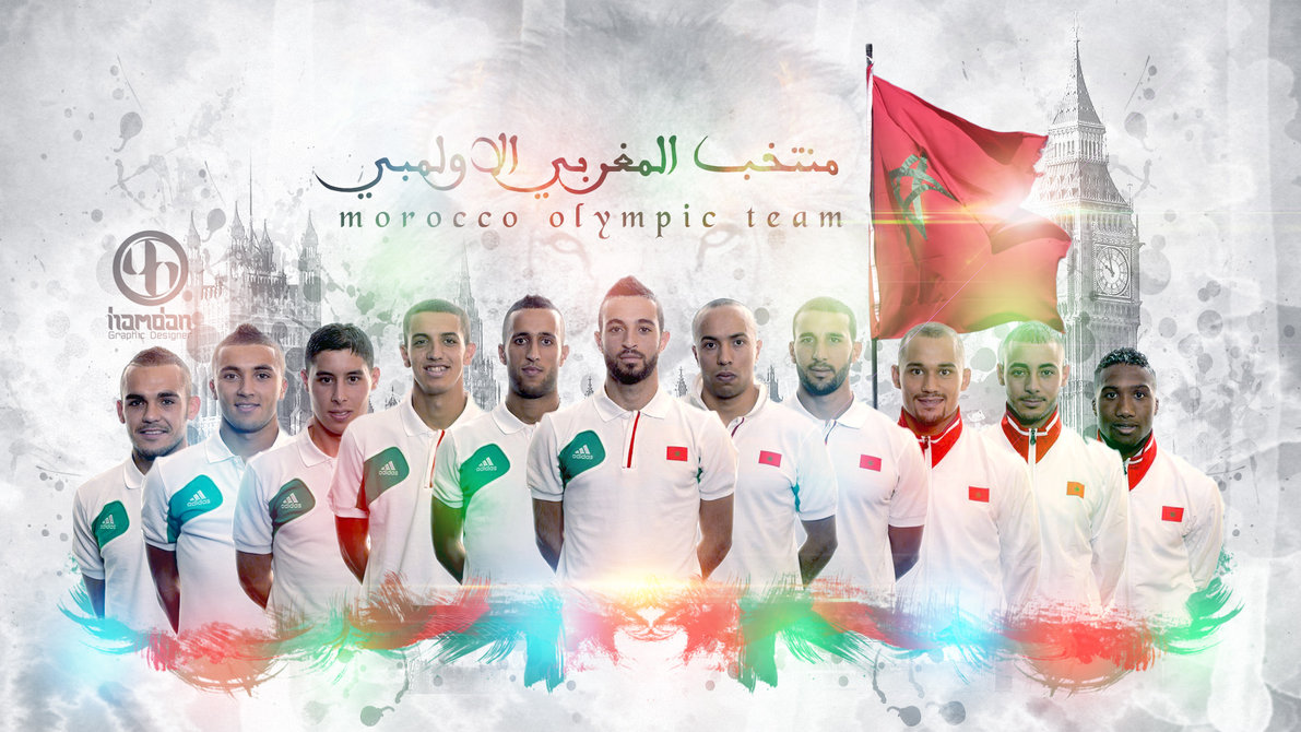 Morocco Olympic Football Team By Hamdan Graphics