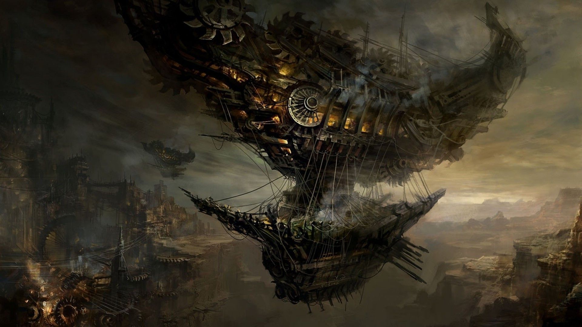 Steampunk Blimp Wallpaper Full Hd