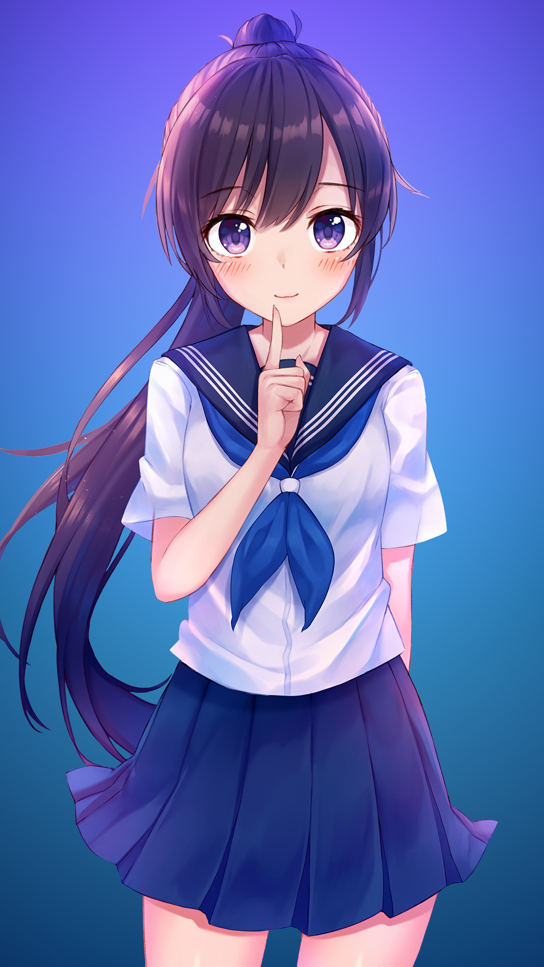 School Girl Anime 4k iPhone 6s Plus Pixel Xl One Wallpaper