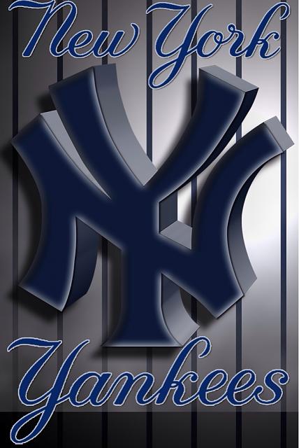 The New York Yankees In Gold Along With A Black Background