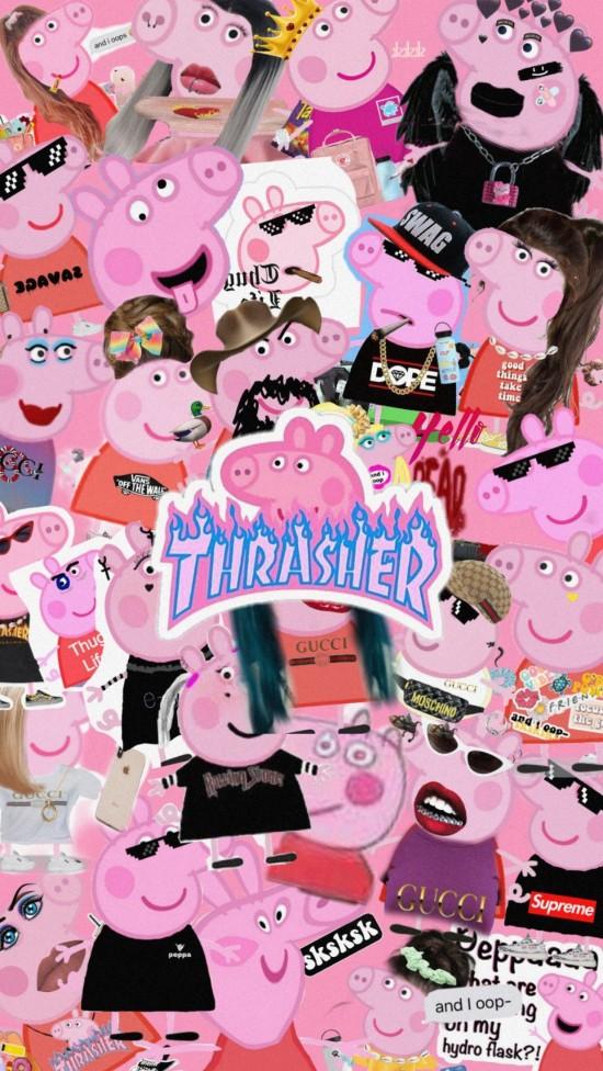 Peppa Pig Wallpaper Ideas Funny Collage Idea