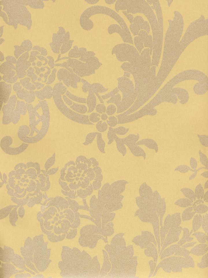 Damask Swirl Wallpaper in Goldenrod Save 15 on all Patton Wallpaper
