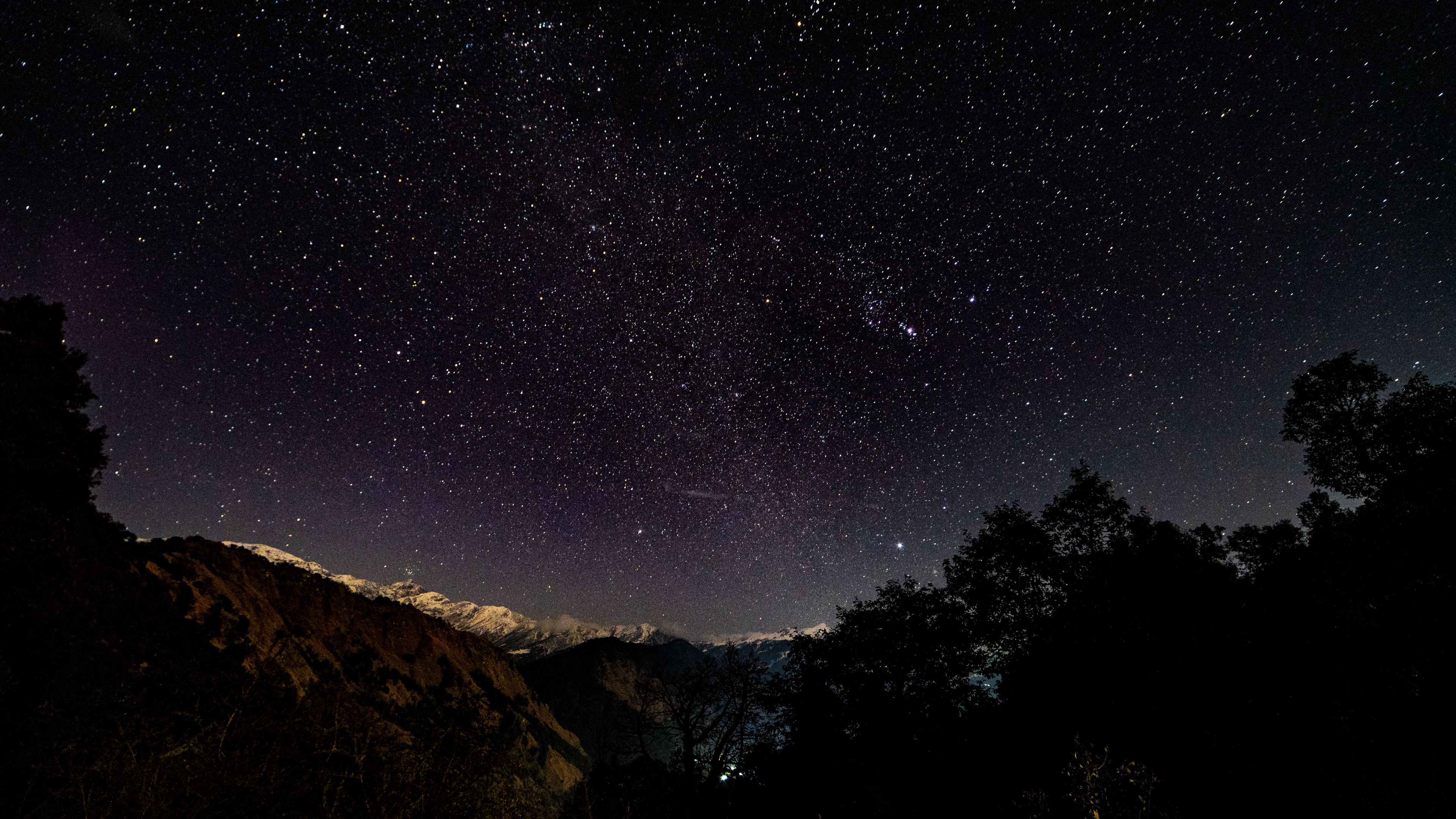 Starry Sky Stars Night Shine Dark 4k HD Wallpaper