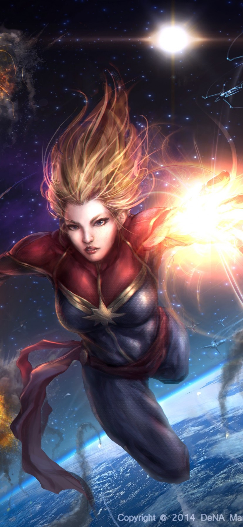 iPhone Xr Captain Marvel Wallpaper