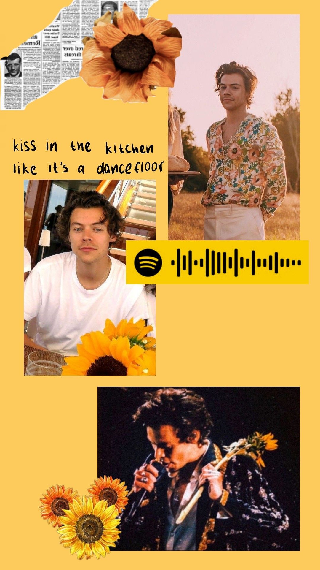 Sunflower Vol S Yellow Wallpaper Harry Styles