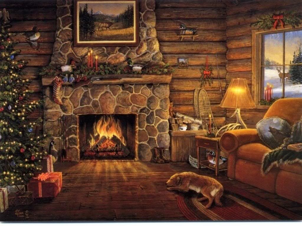  download Christmas Desktop Wallpapers Christmas Fireplace 1024x768