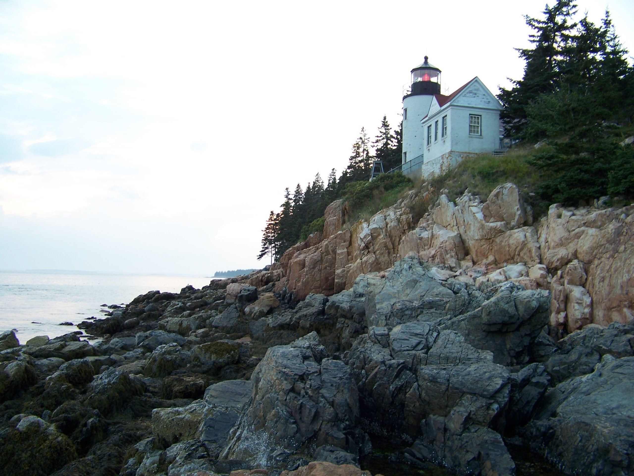 Maine Lighthouse Wallpaper Stock Photos