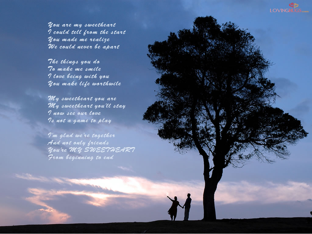 Poem Wallpaper You Are My Sweetheart