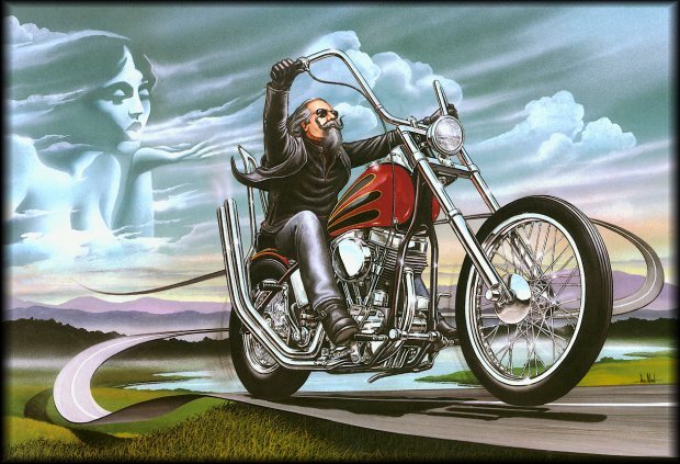 50 David Mann Motorcycle Art Wallpaper  WallpaperSafari