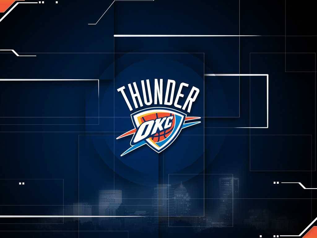 OKC Thunder Thunder Logo Wallpaper   Oklahoma City Thunders Wallpaper