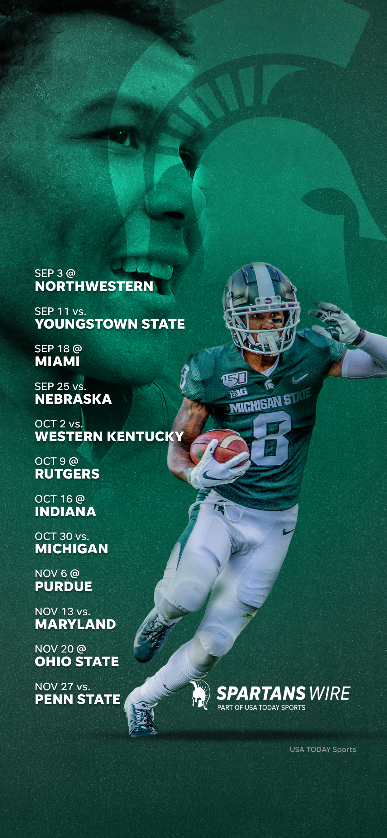 Michigan State Football Able Spartans Schedule