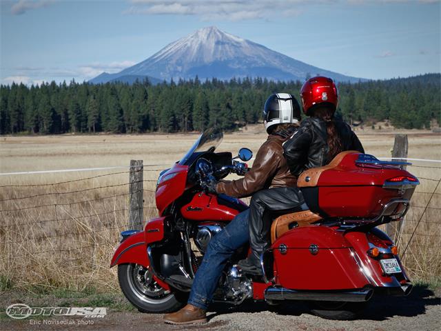 The Indian Roadmaster Provides An Excellent Buffer From Wind