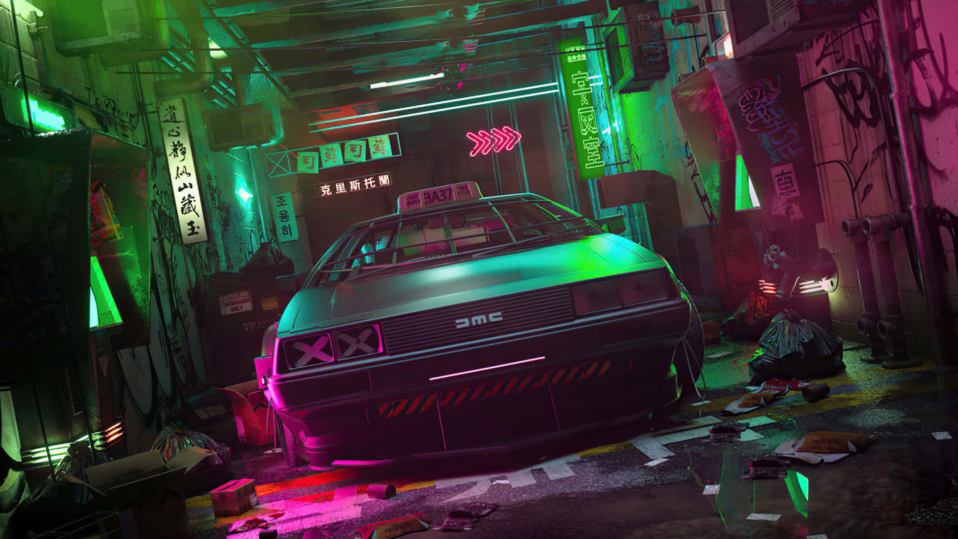 Delorean 4k X Wallpaper