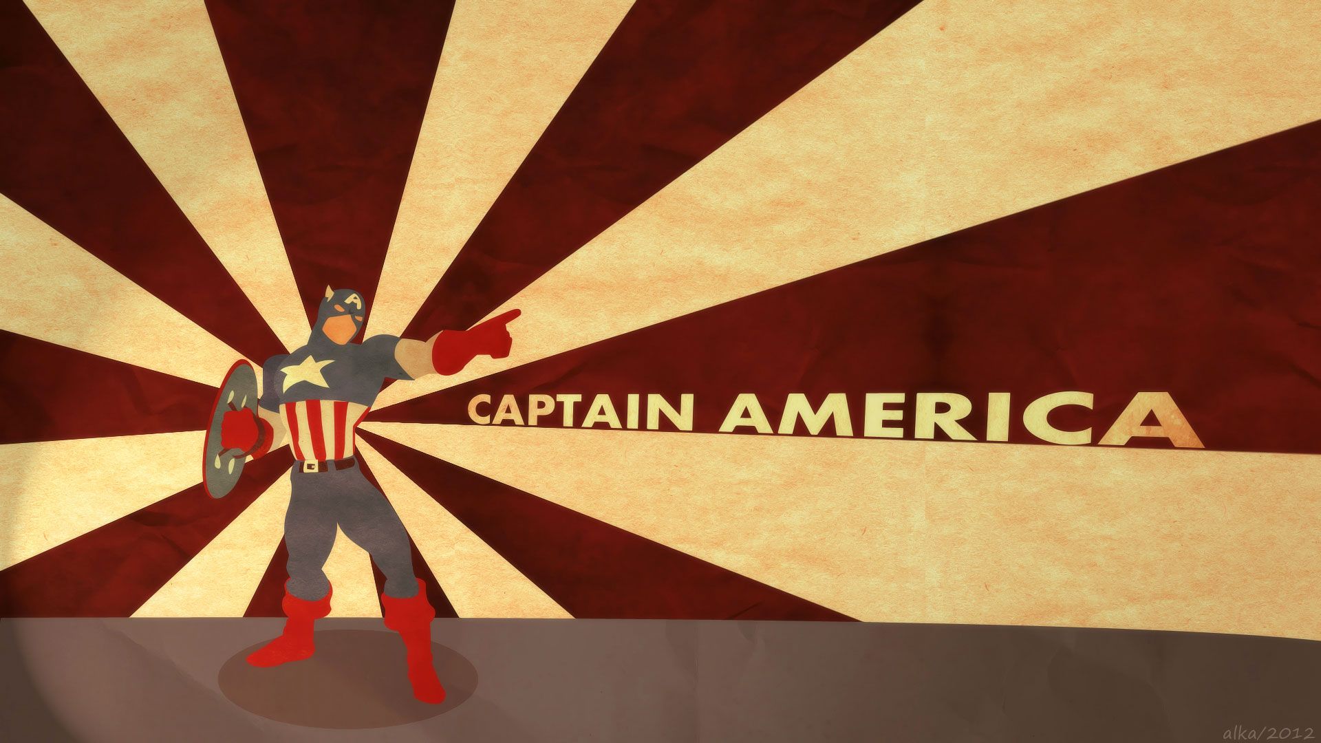 Captain America Classic Retro Wallpaper HD