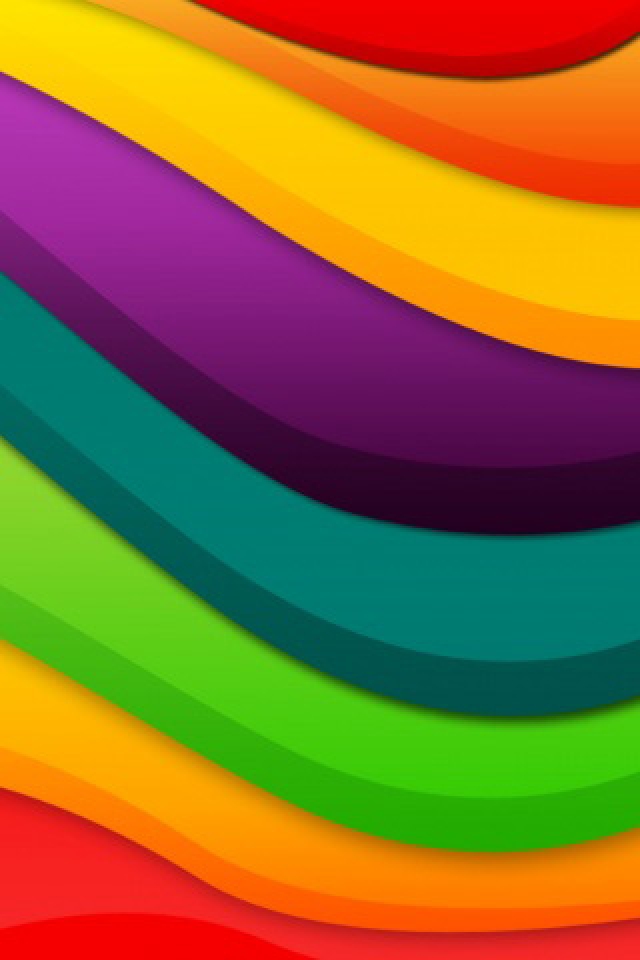 Wallpaper Qalati Rainbow iPhone HD