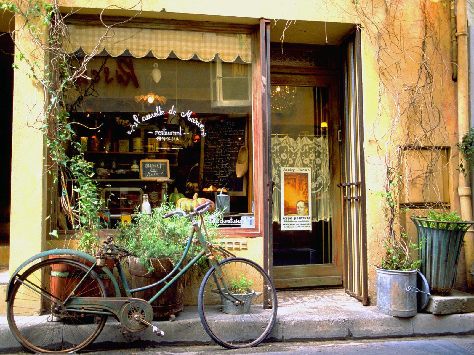 Picture French Storefront Photo Wallpaper