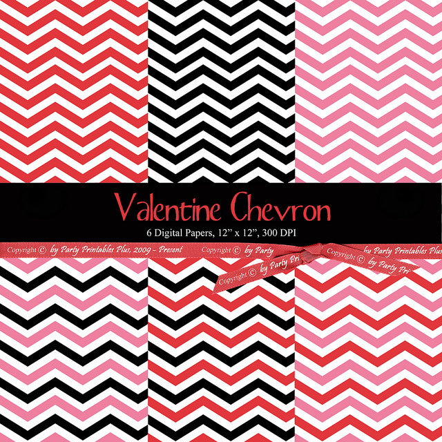 Red And Black Chevron Background Pink