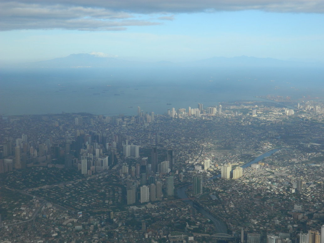 Metro Manila Aerial By Synersignart