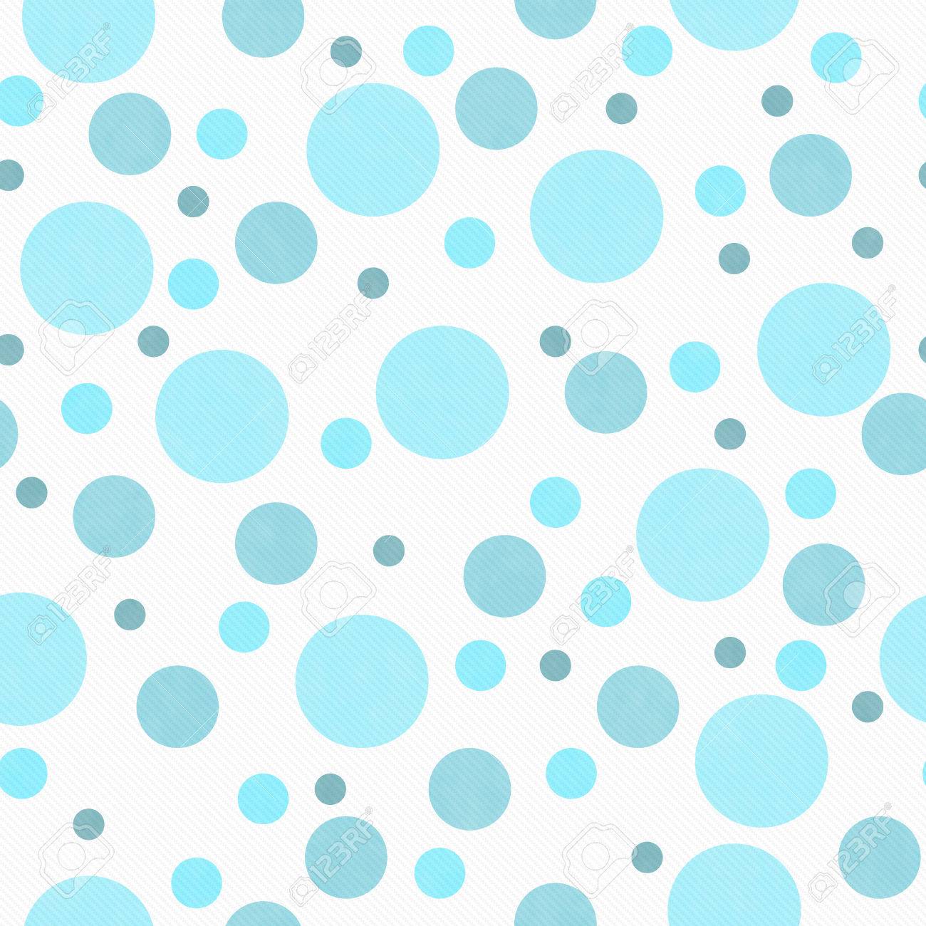 Teal And White Polka Dot Tile Pattern Repeat Background