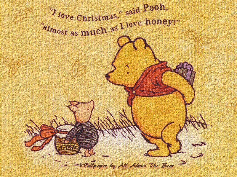 Winnie The Pooh Piglet Christmas Wallpaper