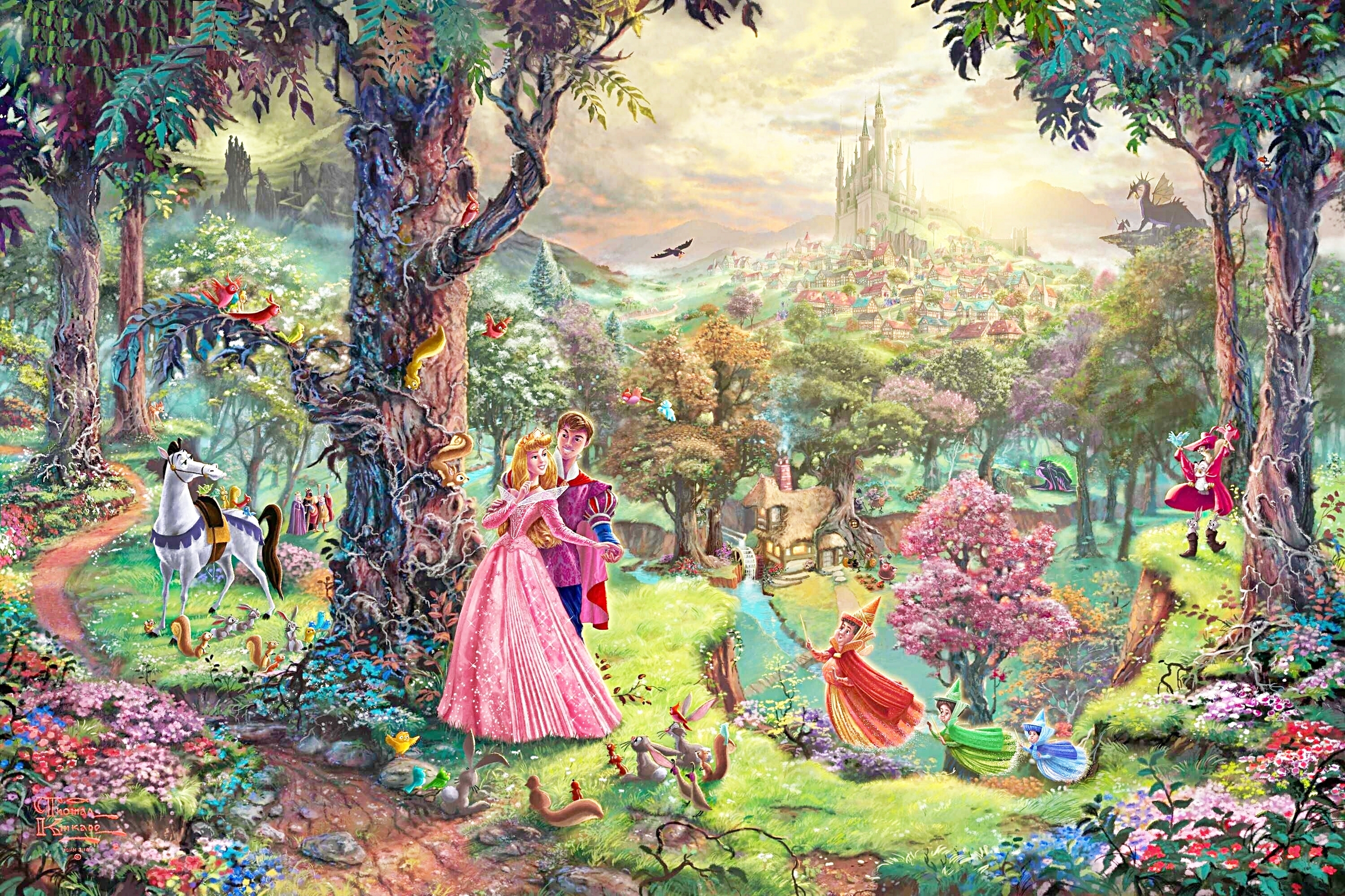 Walt Disney Wallpaper Sleeping Beauty Characters