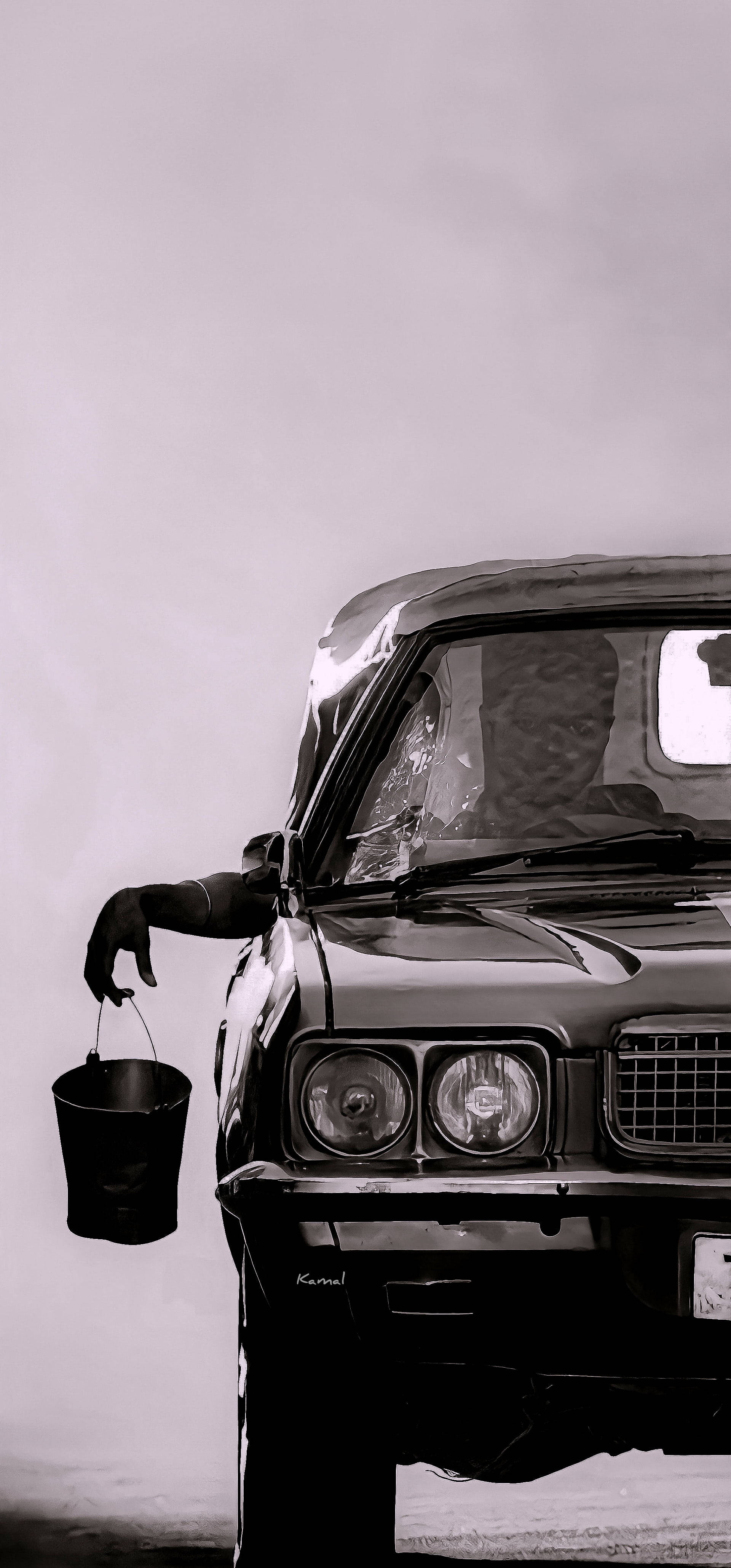 Master Vijay HD Black Car Art Wallpaper