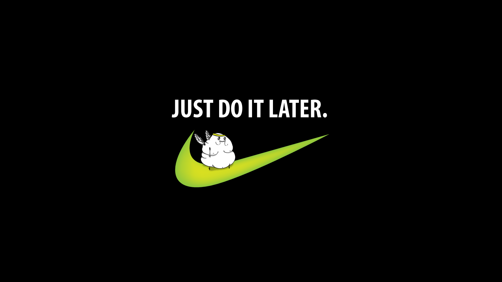 Nike Motivational Quotes Wallpaper Just do it later wallpaper