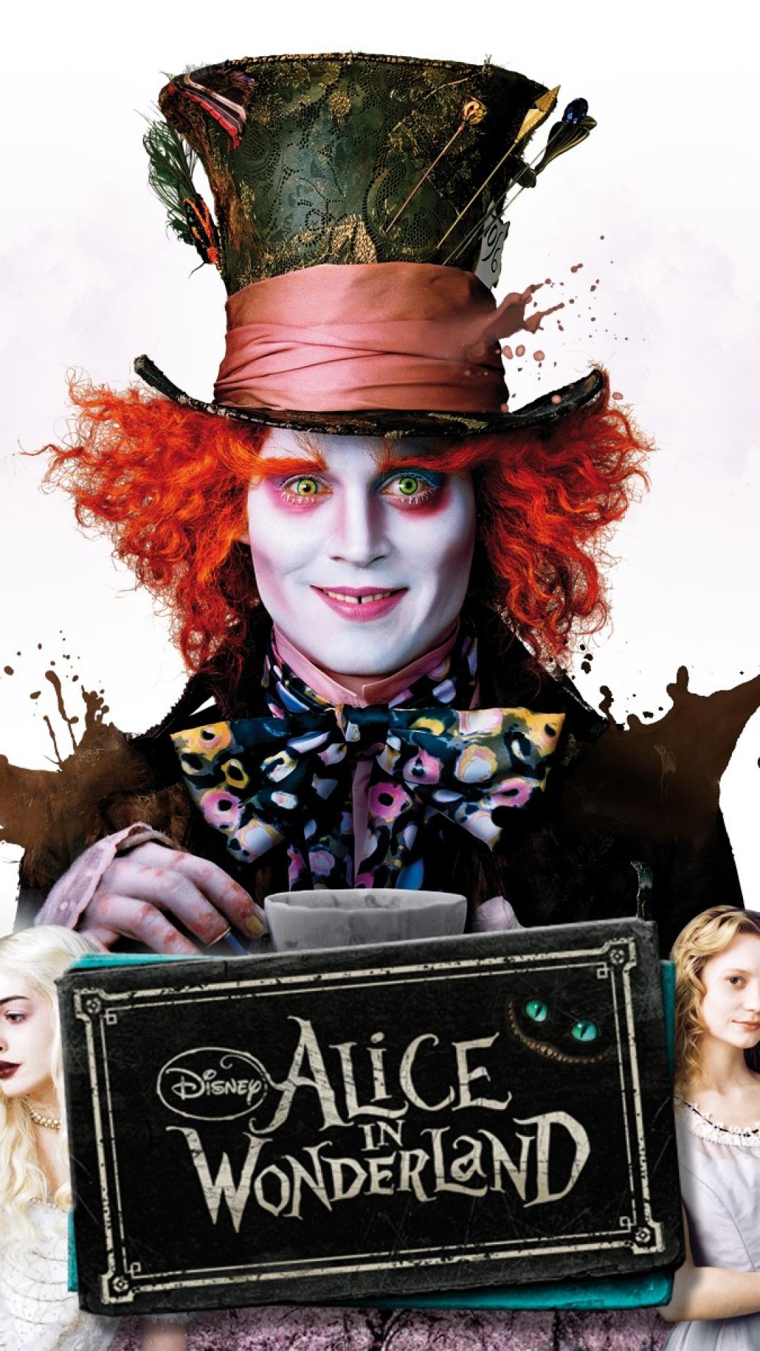 Wonderland Mad Hatter Mia Wasikowska Johnny Depp Wallpaper