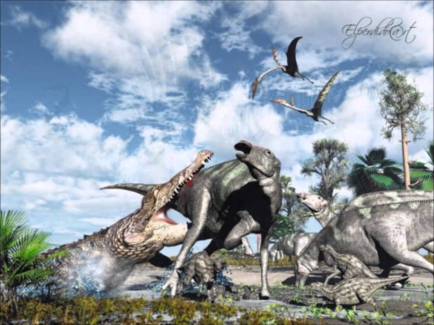 T Rex Spinosaurus Deinosuchus Tribute