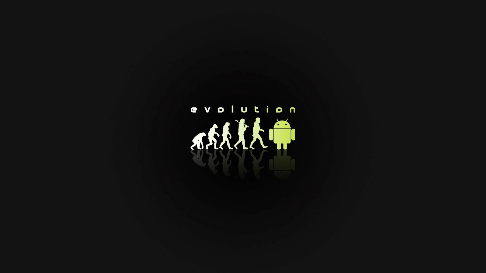 Human Evolution Logo Brand Dark Background Widescreen HD Wallpaper V9