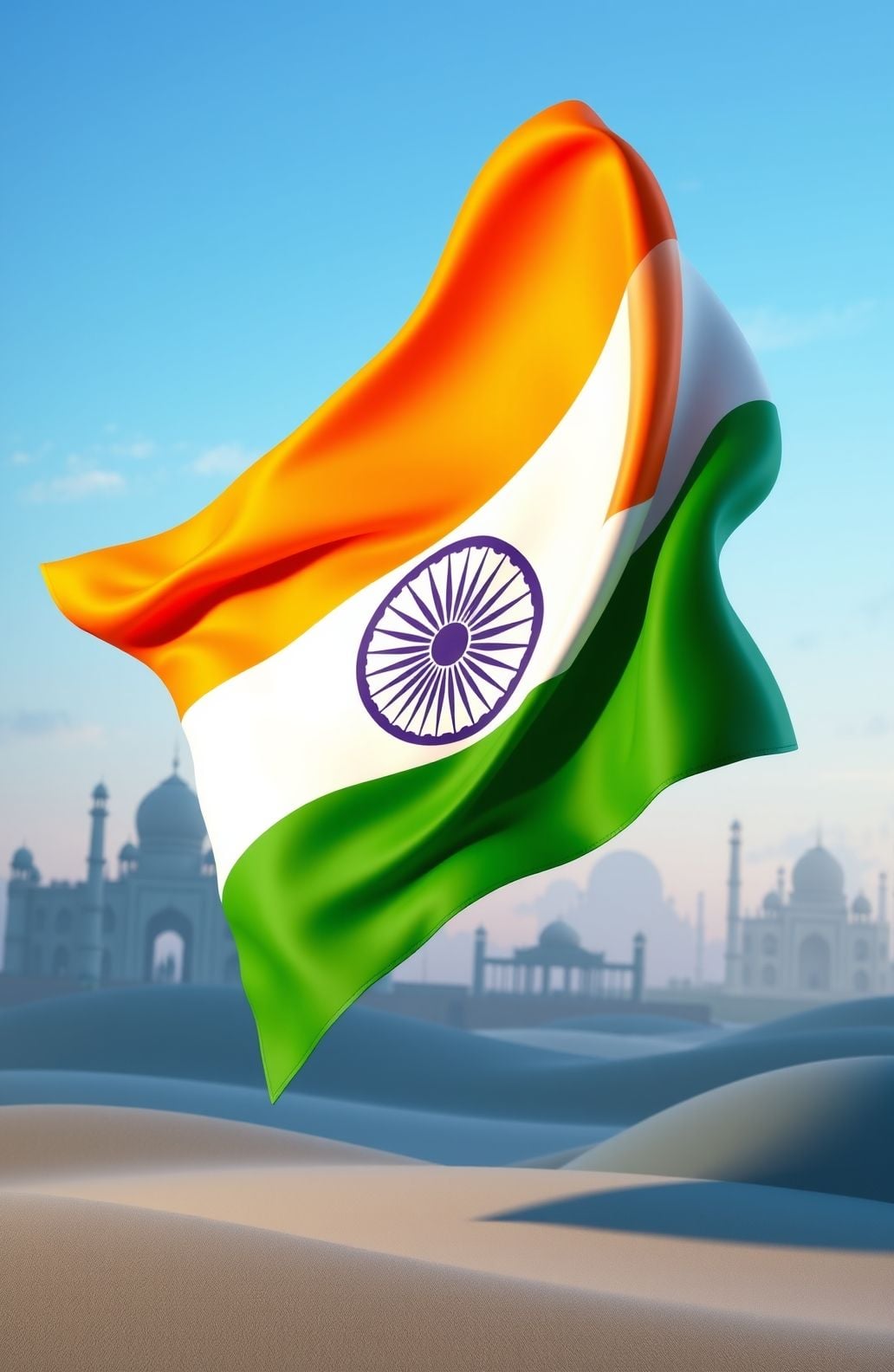 Indian National Flag Wallpaper 3d