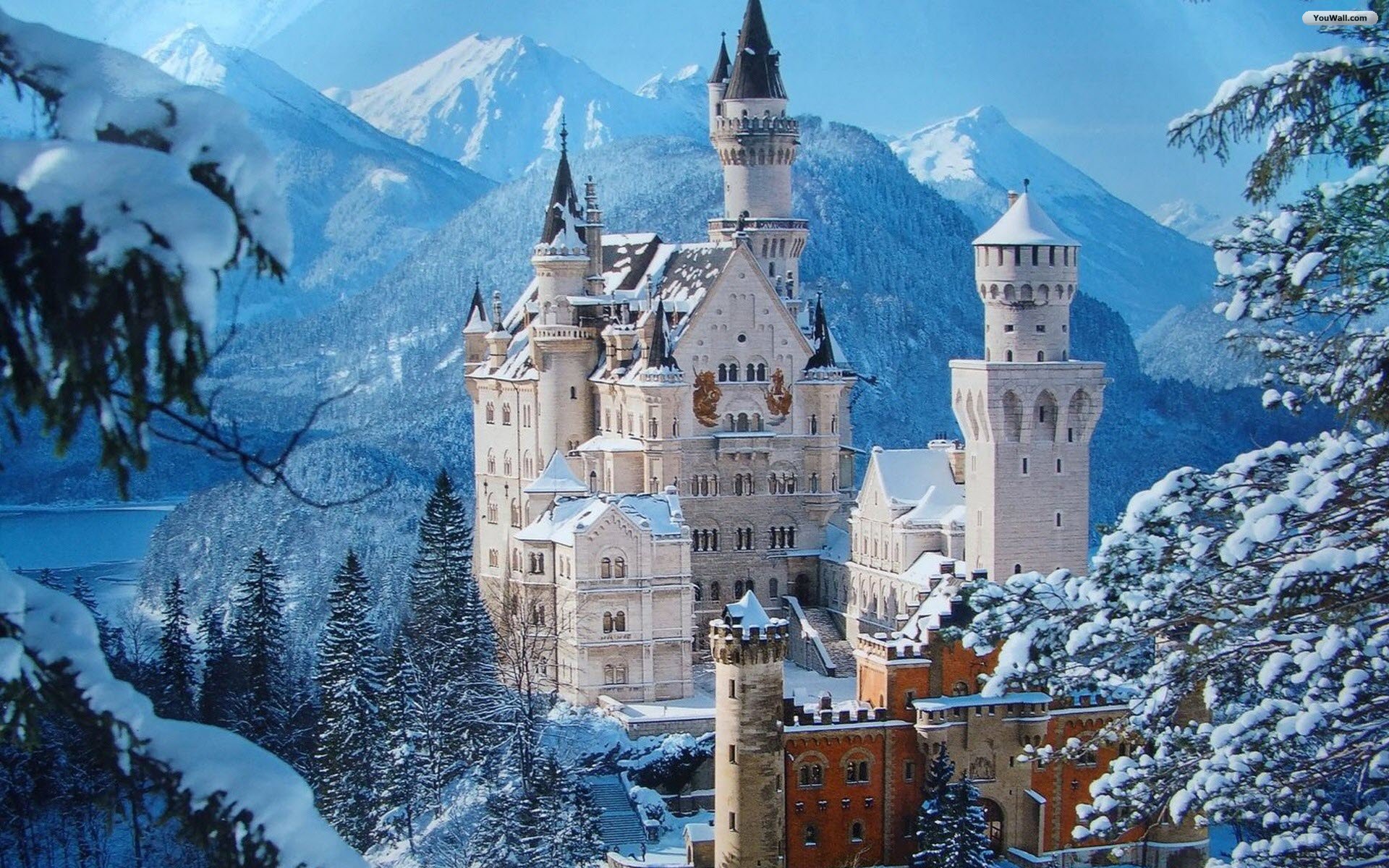 Youwall Snowy Castle Wallpaper