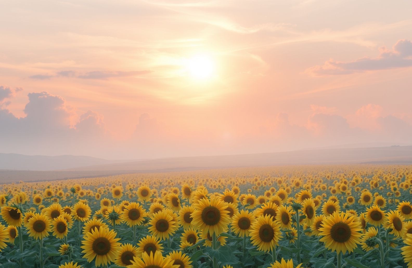 Clouds Sunflower Aesthetic Wallpaper