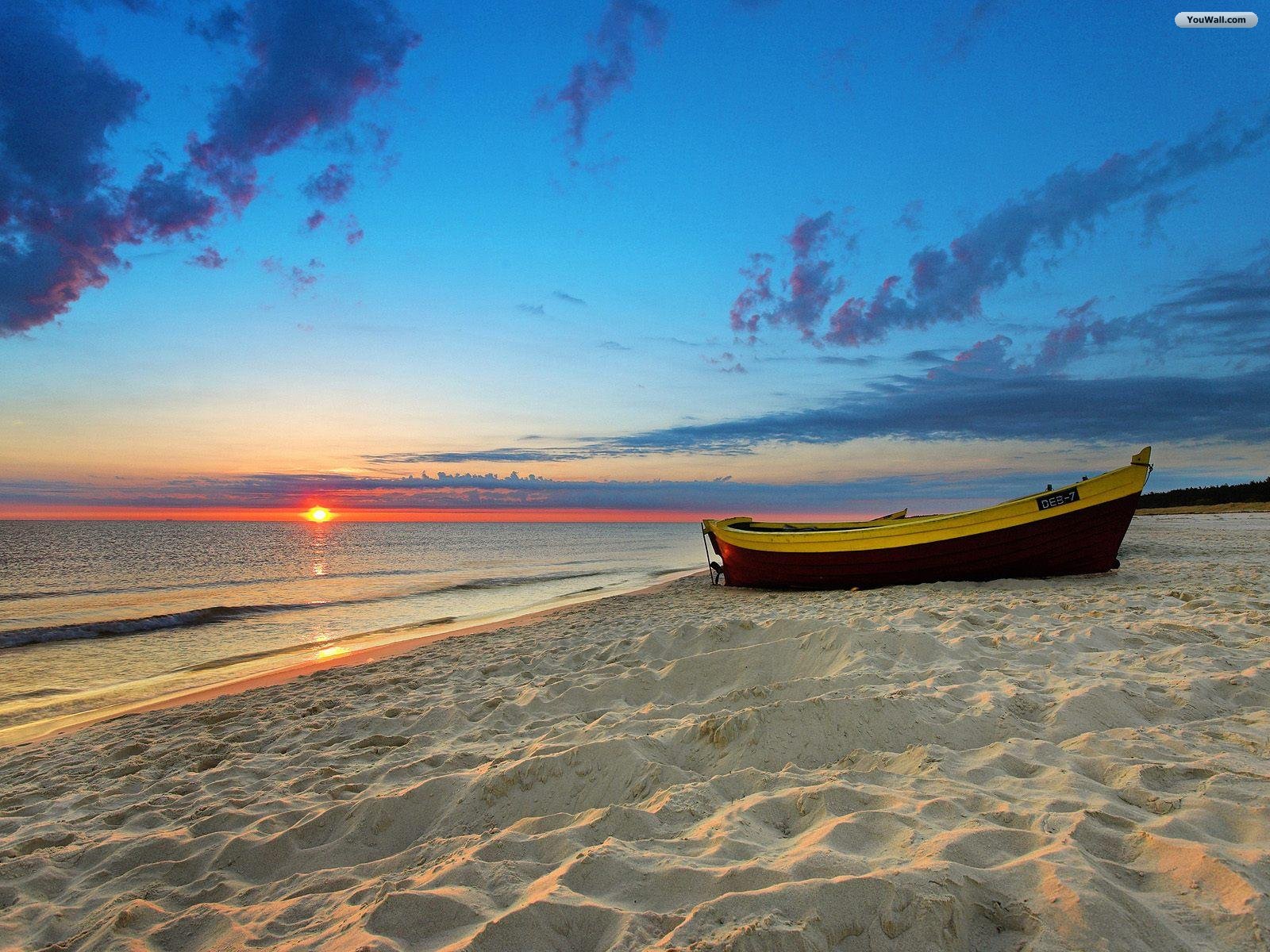 Beautiful Beach Sunset Wallpaper 1600x1200 ImageBankbiz