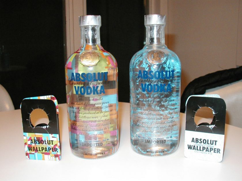 Absolut Wallpaper Vodka Limited Edition Italian Release Glass