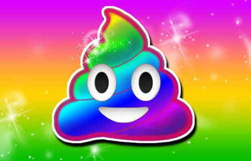 Lisa Frank Emoji Sparkly Rainbow Poop On We Heart It