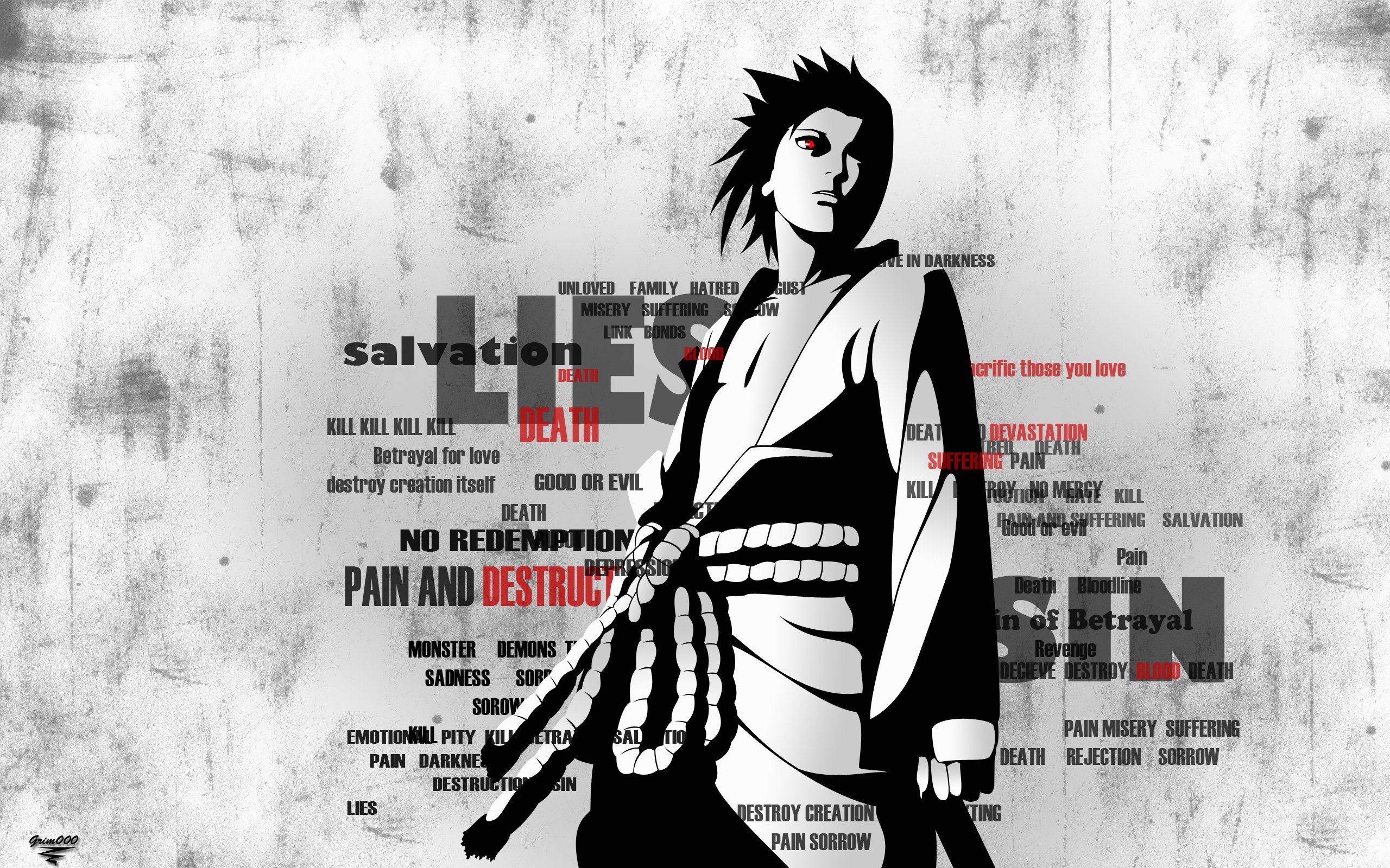 Naruto shippuden uchiha sasuke wallpaper 2560x1600