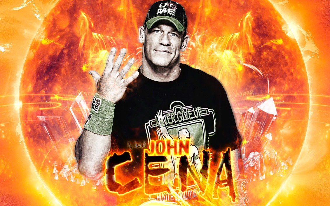 Wwe John Cena HD Background Wallpaper Of Puter Fire