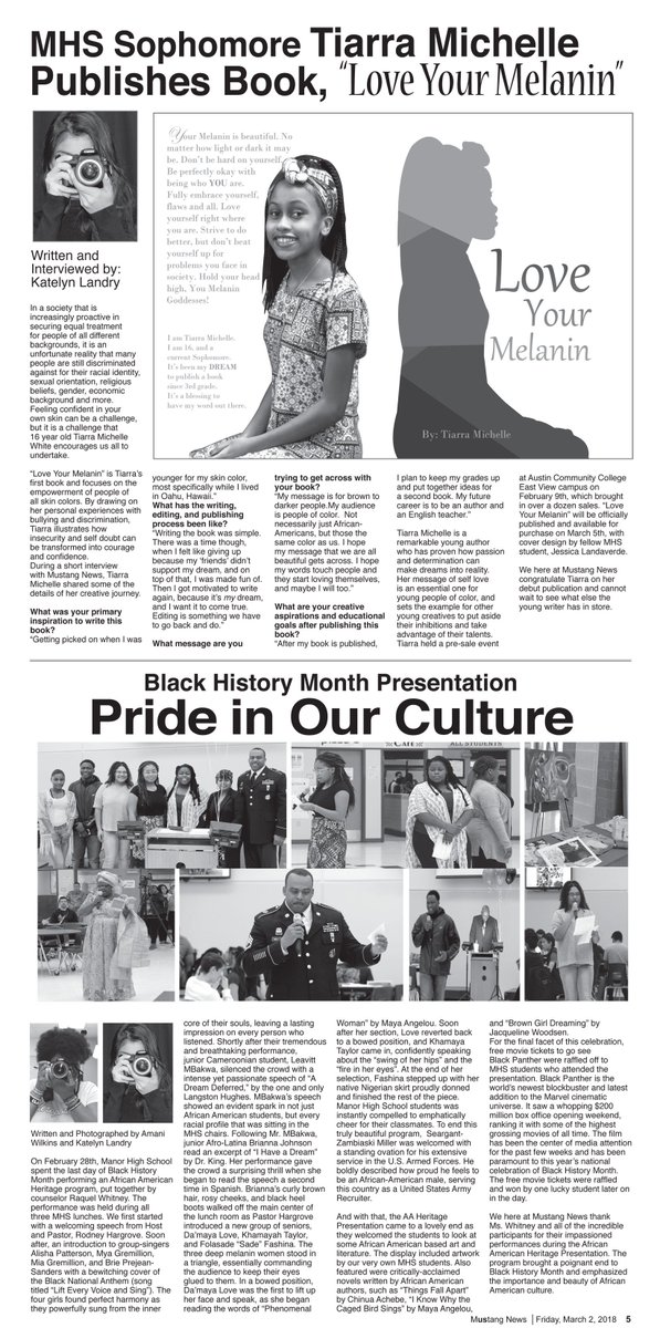 Mustang Newspaper Ar Mhs Sophomore Is Getting Her First